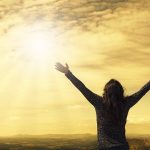 Christian backslider Woman lifts hand up to Jesus